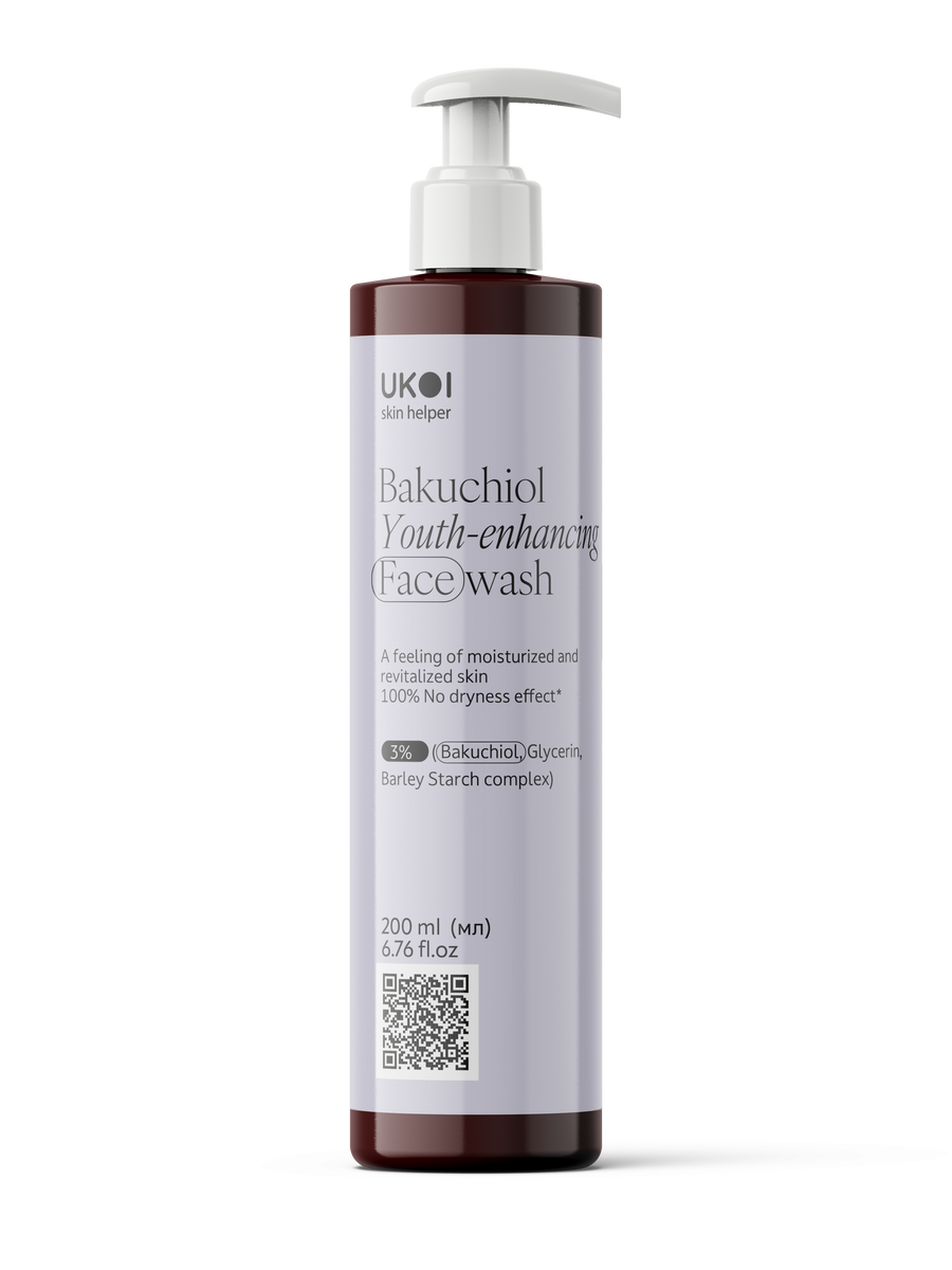 UKOI Bakuchiol l Youth-enhancing Revitalizing Cleansing Gel with Bakuchiol 200 ml