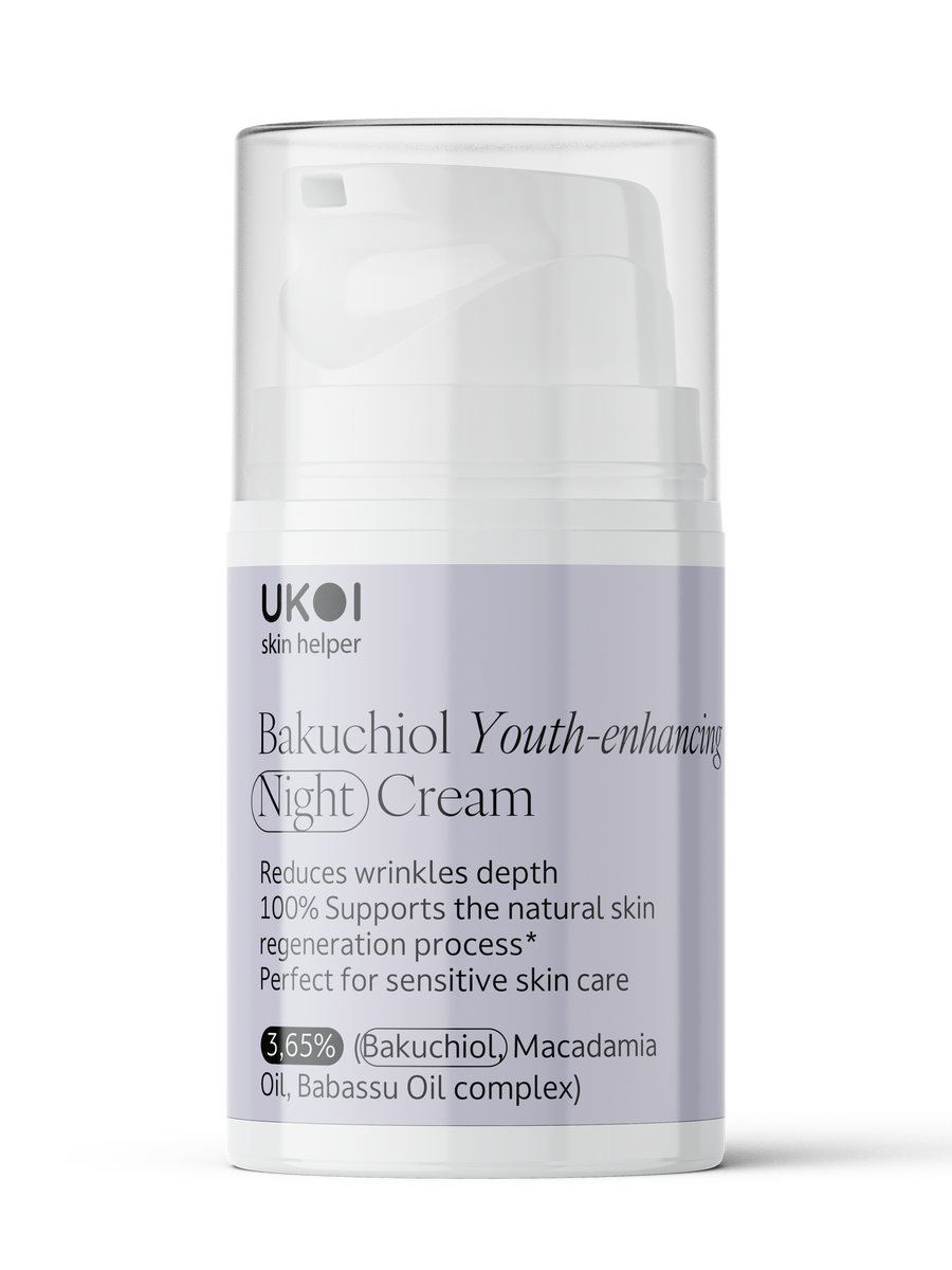 Крем нічний ревіталізуючий UKOI Bakuchiol l Youth-enhancing з бакучіолом 50 мл