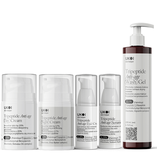 Набір по догляду за обличчям UKOI Tripeptide Anti-Age з трипептидами