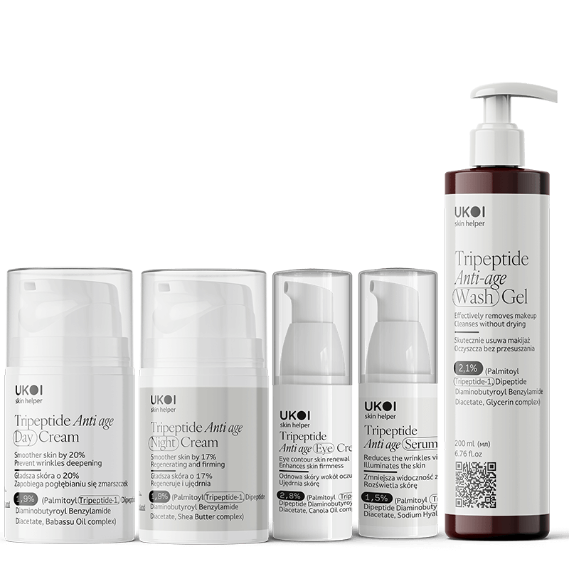 Набір по догляду за обличчям UKOI Tripeptide Anti-Age з трипептидами